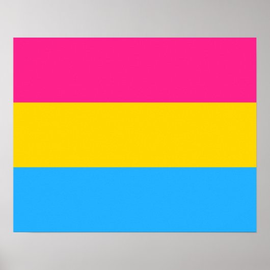 Affiche du drapeau de la Pansexualité (Devant)