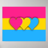 Affiche du drapeau de la Pansexualité (Devant)