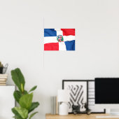 Affiche du drapeau de la République dominicaine (Bureau à domicile)
