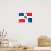 Affiche du drapeau de la République dominicaine (Cuisine)