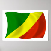 Affiche du drapeau de la République du Congo Impri (Devant)