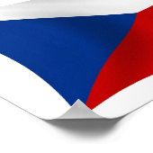Affiche du drapeau de la République tchèque (Coin)