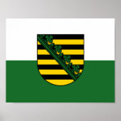 Affiche du drapeau de la Saxe (Devant)