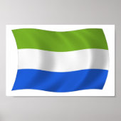 Affiche du drapeau de la Sierra Leone (Devant)