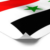 Affiche du drapeau de la Syrie (Coin)