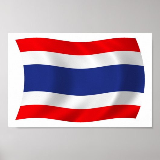Affiche du drapeau de la Thaïlande (Devant)