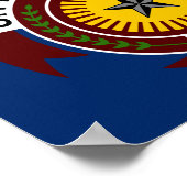 Affiche du drapeau de la ville d'El Paso, Texas (Coin)