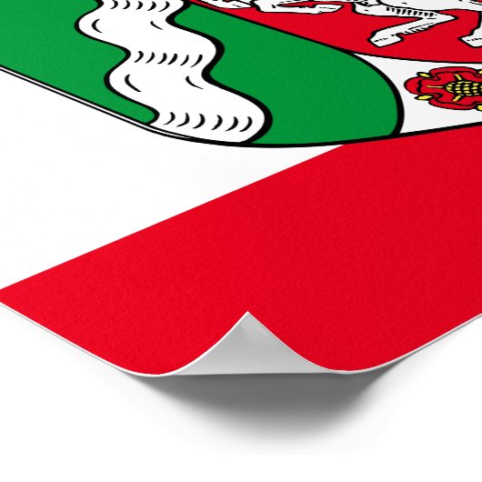 Affiche du drapeau de la Westphalie de Rhénanie-du (Coin)