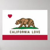 Affiche du drapeau de l'amour de Californie (Devant)