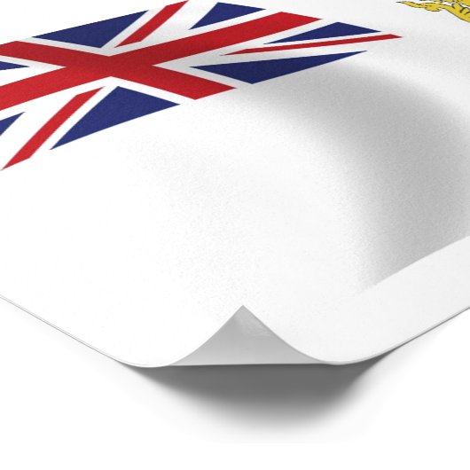 Affiche du drapeau de l'Antarctique britannique (Coin)