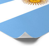 Affiche du drapeau de l'Argentine (Coin)