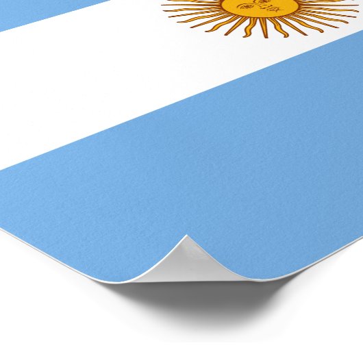 Affiche du drapeau de l'Argentine (Coin)