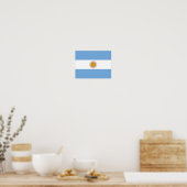 Affiche du drapeau de l'Argentine (Cuisine)
