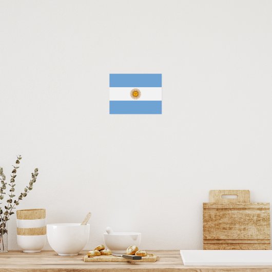 Affiche du drapeau de l'Argentine (Cuisine)