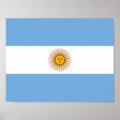 Affiche du drapeau de l'Argentine (Devant)