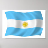 Affiche du drapeau de l'Argentine (Devant)