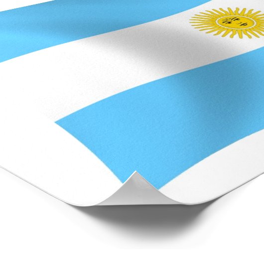Affiche du drapeau de l'Argentine (Coin)