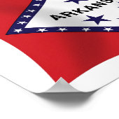 Affiche du drapeau de l'Arkansas (Coin)
