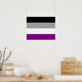 Affiche du drapeau de l'Asexualité (Cuisine)