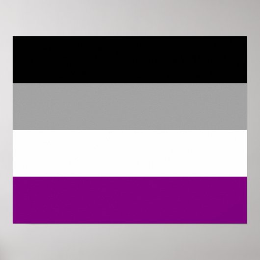 Affiche du drapeau de l'Asexualité (Devant)