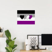 Affiche du drapeau de l'Asexualité (Bureau à domicile)