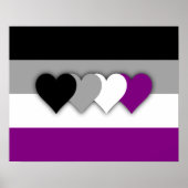 Affiche du drapeau de l'Asexualité (Devant)