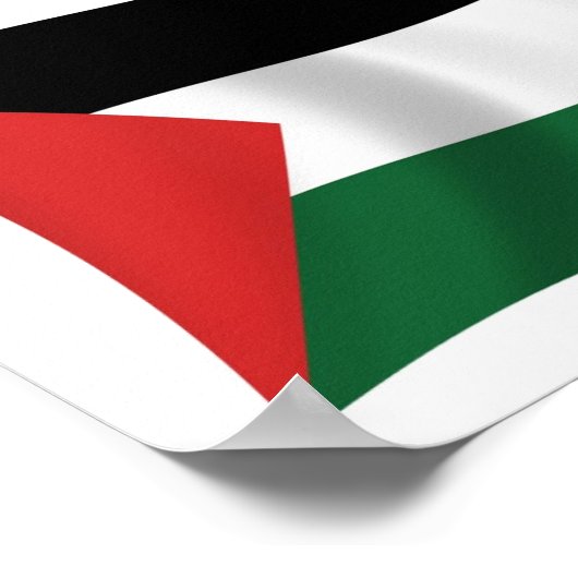 Affiche du drapeau de l'Autorité palestinienne (Coin)