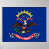 Affiche du drapeau de l'État du Dakota du Nord (Da (Devant)