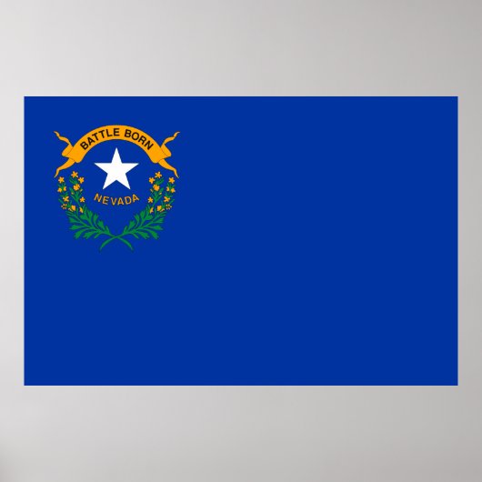 Affiche du drapeau de l'État du Nevada (Devant)