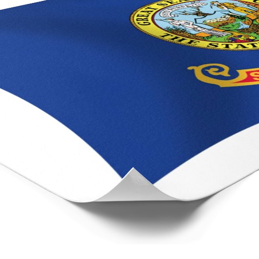 Affiche du drapeau de l'Idaho Imprimer (Coin)