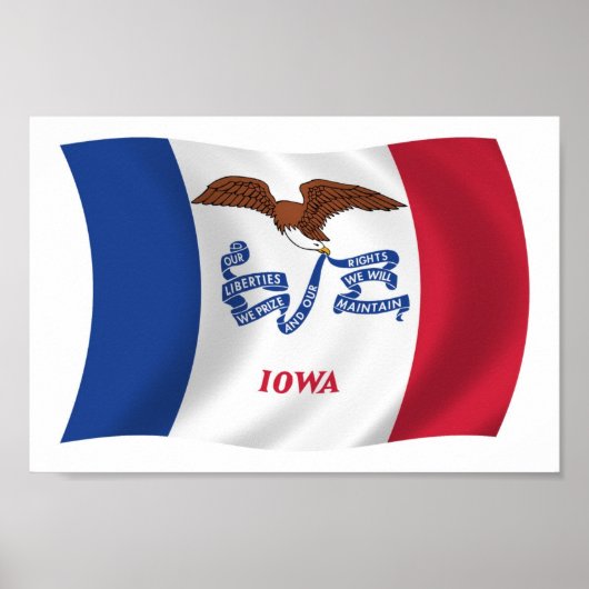 Affiche du drapeau de l'Iowa Imprimer (Devant)