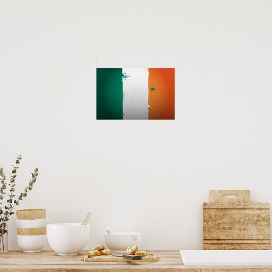 Affiche du drapeau de l'Irlande urbaine (Cuisine)