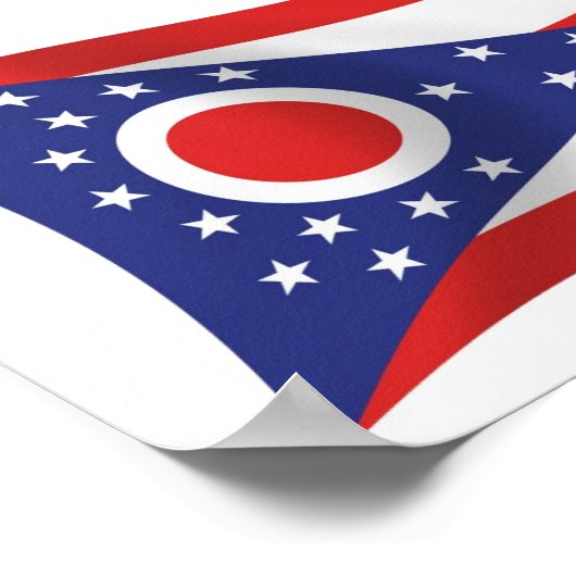 Affiche du drapeau de l'Ohio Imprimer (Coin)