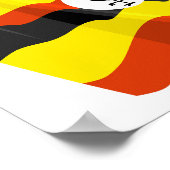 Affiche du drapeau de l'Ouganda (Coin)