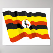 Affiche du drapeau de l'Ouganda (Devant)