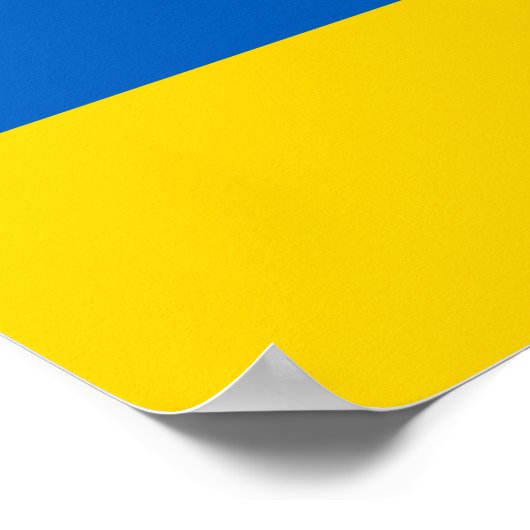 Affiche du drapeau de l'Ukraine (Coin)