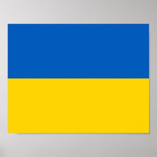 Affiche du drapeau de l'Ukraine (Devant)