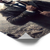 Affiche du drapeau de l'Ukraine Zelenskyy (Coin)