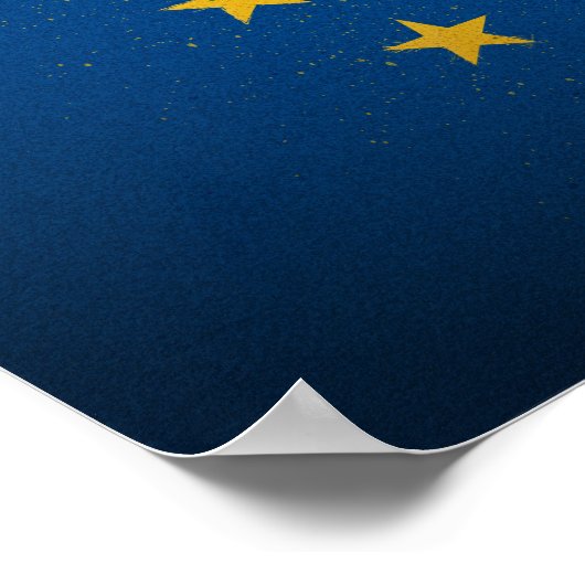 Affiche du drapeau de l'Union européenne urbaine (Coin)