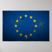 Affiche du drapeau de l'Union européenne urbaine (Devant)