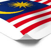 Affiche du drapeau de Malaisie (Coin)