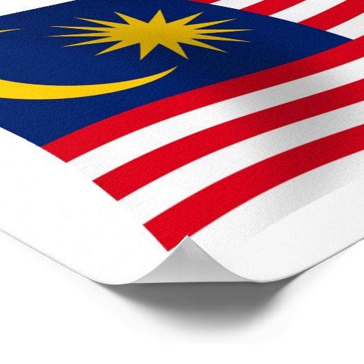 Affiche du drapeau de Malaisie (Coin)
