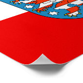 Affiche du drapeau de Thuringe (Coin)