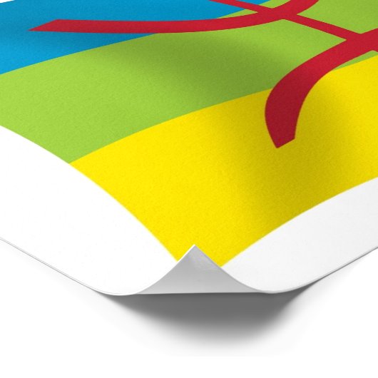 Affiche du drapeau des Berbères (Coin)
