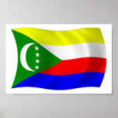 Affiche du drapeau des Comores Imprimer (Devant)