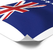 Affiche du drapeau des Îles Cook (Coin)