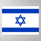 Affiche du drapeau d'Israël (Devant)
