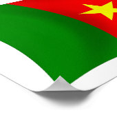 Affiche du drapeau du Cameroun (Coin)