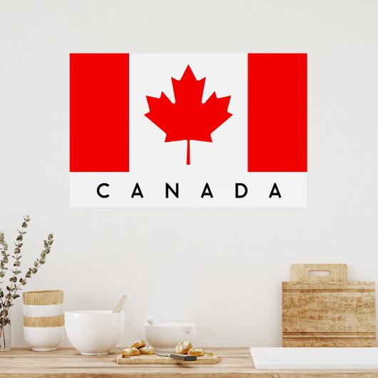 Affiche du drapeau du Canada Kanada (Cuisine)