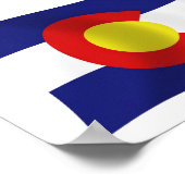 Affiche du drapeau du Colorado Imprimer (Coin)
